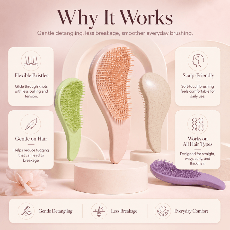 Mist&Mane™ EcoGlide Detangling Brush